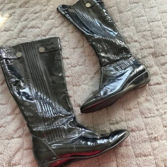 Cole Haan black knee-high boots, women's size 8.5 - Picture 2 of 2